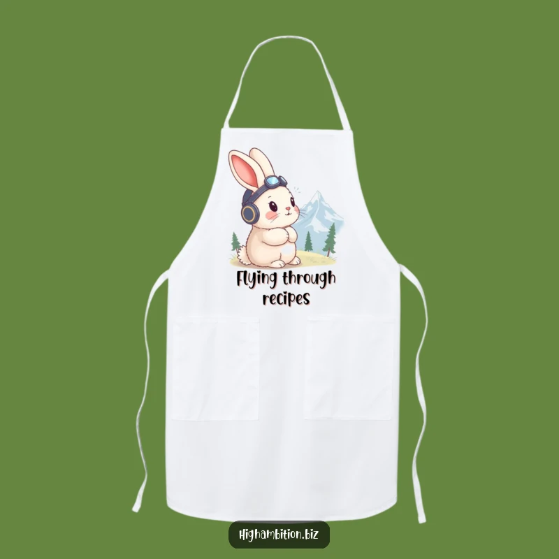 Funny Rabbit Aviator Apron: Mountain Gaze, Adventure in the Kitchen Gift