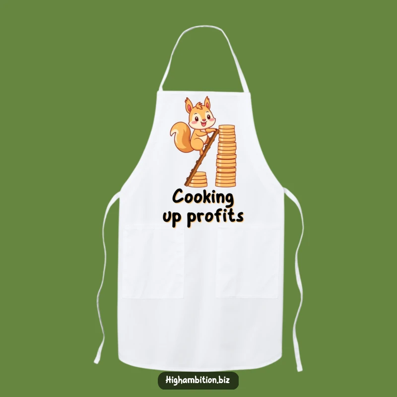 Funny Squirrel Chef Apron: Ambitious Saver Design, Perfect Funny Gift for Cooks