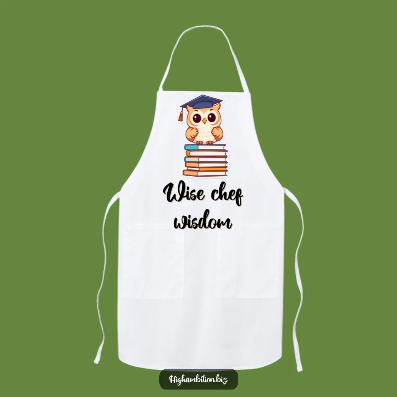 Funny Graduation Owl Books Apron - Kitchen Humorous Chef Gift