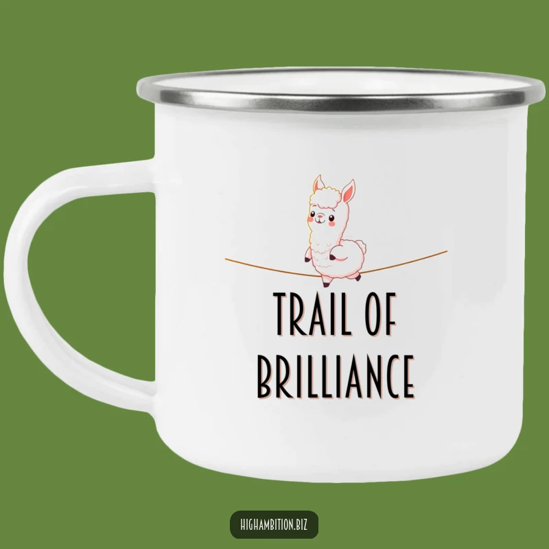 Funny Alpaca Adventure Mug: Durable Camping Mug for Light Walkers, Perfect Funny Gift