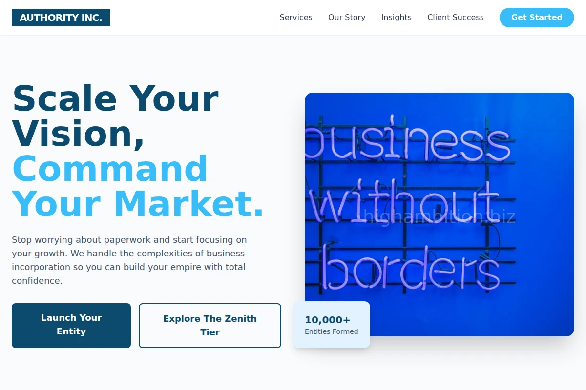 Authority Business Incorporation