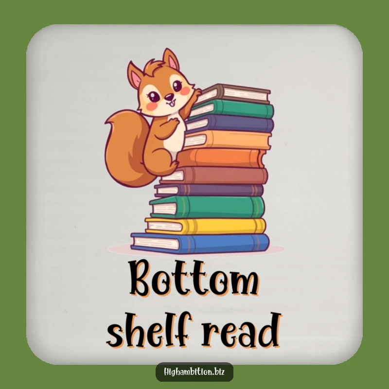 Funny Squirrel Bookworm Coaster: Hilarious Protection for Your Surfaces