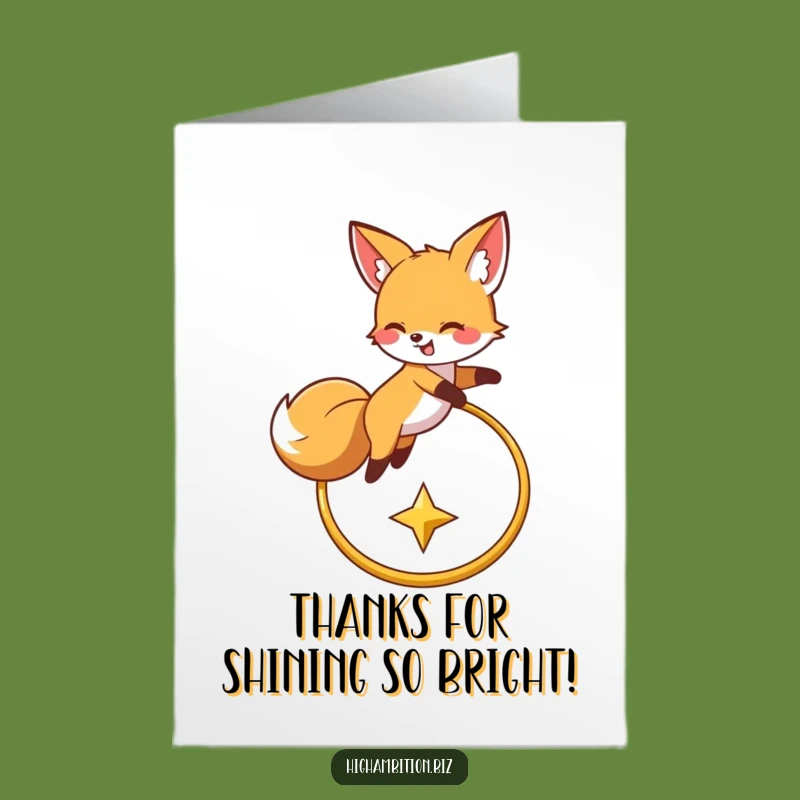 Free Printable Thank You Card: Fox Gratitude, Star Thanks, Downloadable Appreciation