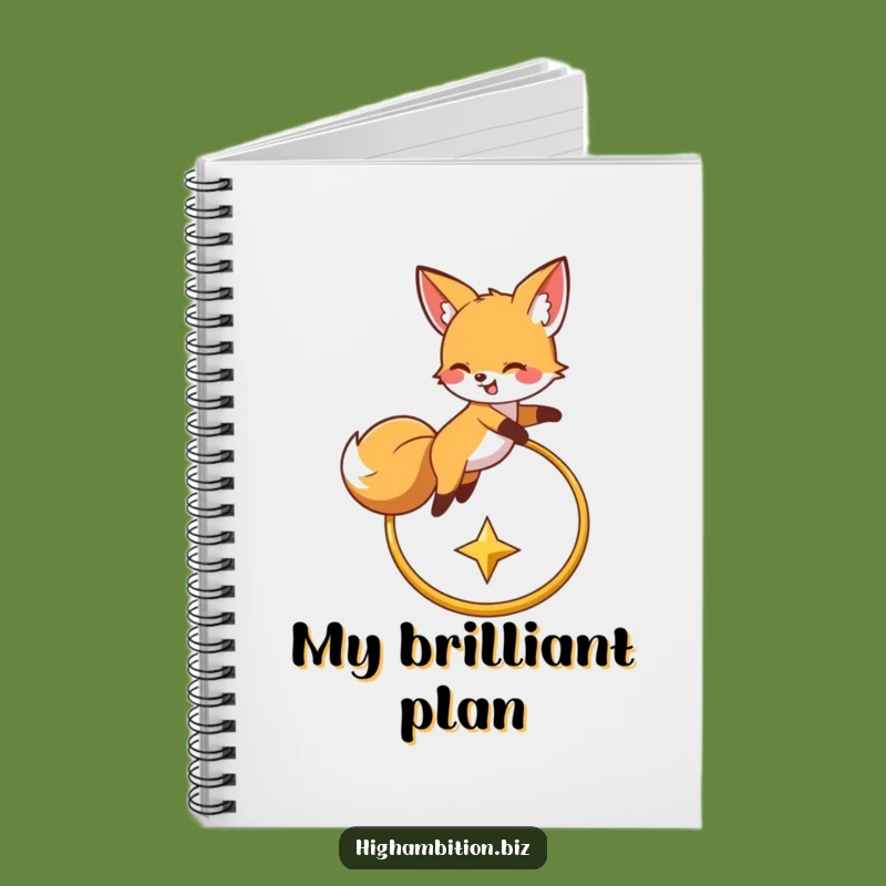Funny Fox Goal Getter Notebook: Humorous Journal for Chasing Stars, Great Funny Gift