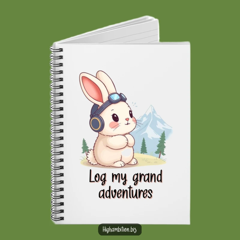 Funny Rabbit Aviator Notebook: Mountain Gaze, Journal & Adventure Gift