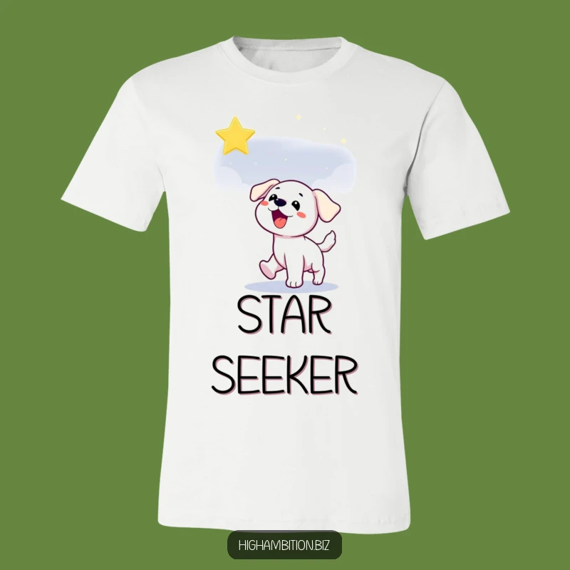 Funny Puppy Star Chaser T-Shirt: Hilarious Canine Adventure, Great Gift
